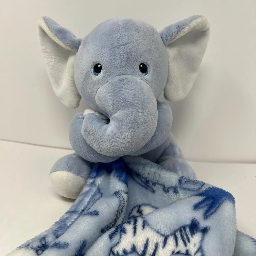Blue Elephant Lovey baby Security lovies soft Stuffed Animal‎ Little Beginnings